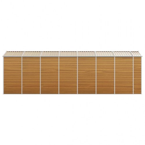 Haveskur i galvaniseret stål 191 × 640 × 198 cm - lysebrun