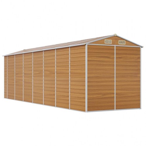 Haveskur i galvaniseret stål 191 × 640 × 198 cm - lysebrun