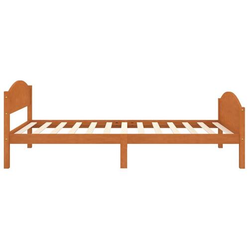 Sengestel 100x200 cm massivt fyrretræ gyldenbrun