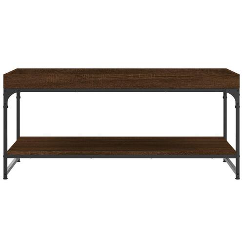 Sofabord 100x49x45 cm konstrueret træ brun egetræsfarve