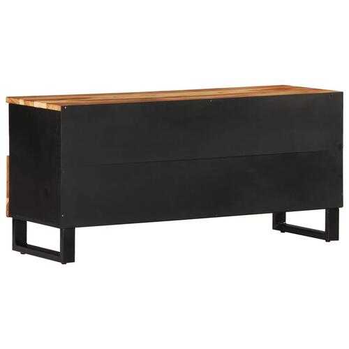 Tv-bord 100x33x46 cm massivt akacietræ og konstrueret træ