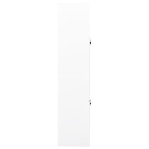 Kontorskab 90x40x180 cm stål hvid