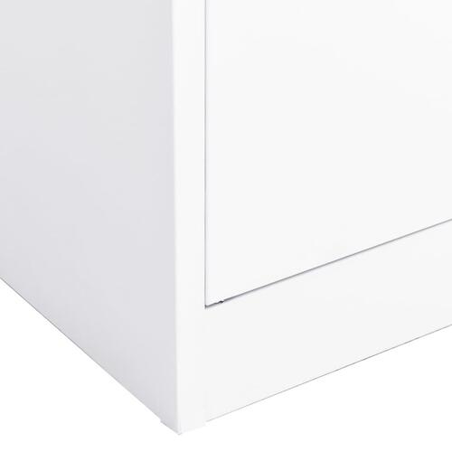 Kontorskab 90x40x180 cm stål hvid