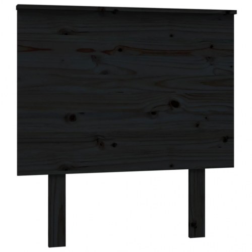 Sengegærde 79x6x82,5 cm massivt fyrretræ sort