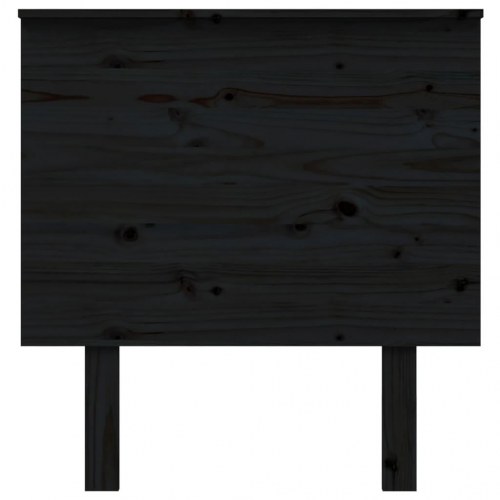 Sengegærde 79x6x82,5 cm massivt fyrretræ sort