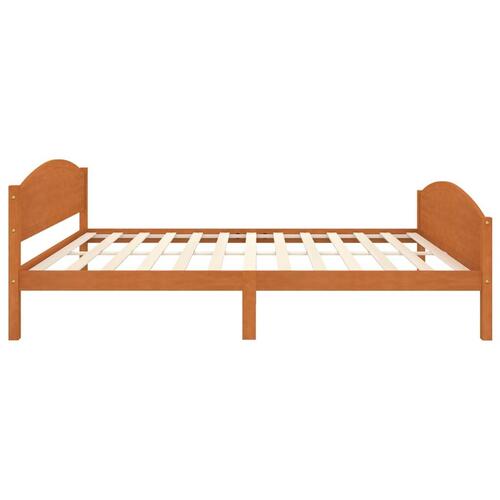 Sengestel 140x200 cm massivt fyrretræ gyldenbrun