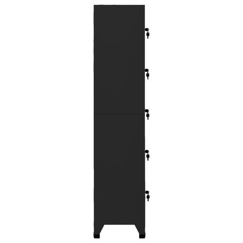 Skab 38x40x180 cm stål sort