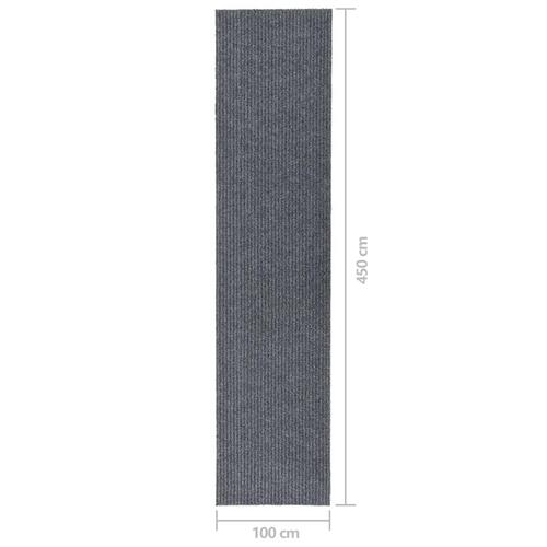 Snavsbestandig tæppeløber 100x450 cm grå