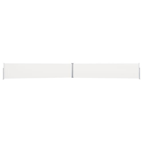 Sammenrullelig sidemarkise til terrassen 170x1200 cm creme