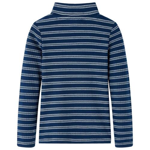 Langærmet T-shirt til børn str. 92 marineblå