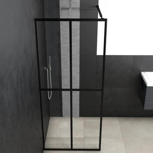 Bruseafskærmning 90x195 cm hærdet glas klart