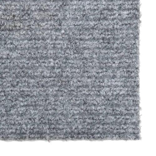 Snavsbestandig tæppeløber 100x250 cm blå og grå