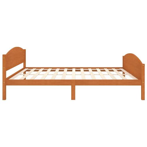 Sengestel 160x200 cm massivt fyrretræ gyldenbrun