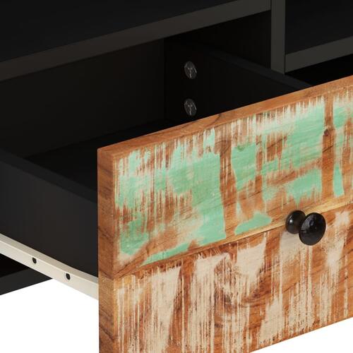 Tv-bord 100x33x46 cm massivt genbrugstræ og konstrueret træ