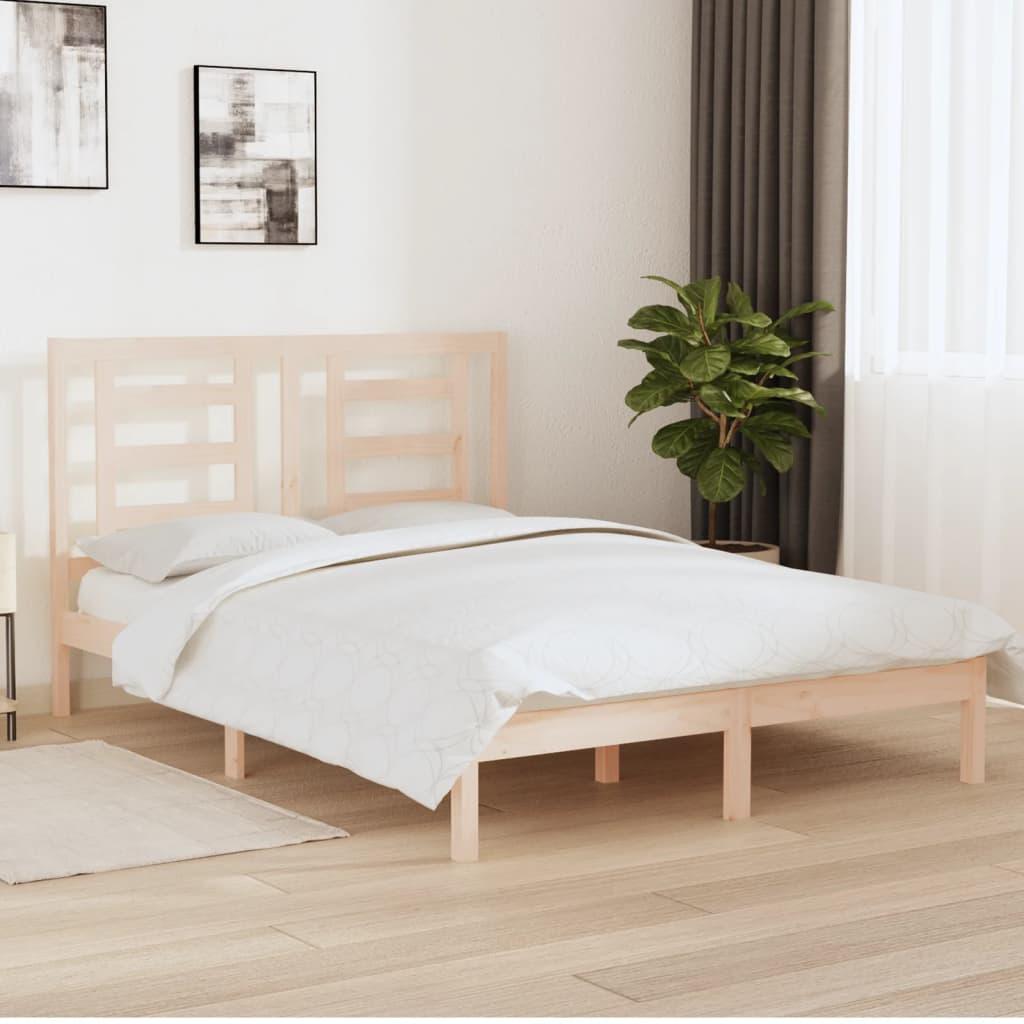 Sengeramme 150x200 cm massivt fyrretræ