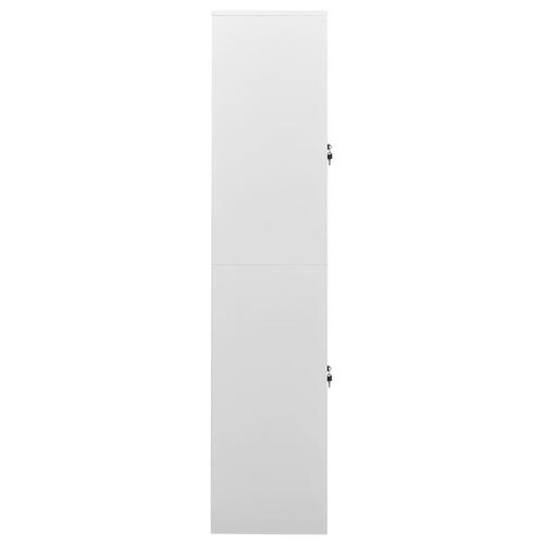 Kontorskab 90x40x180 cm stål lysegrå