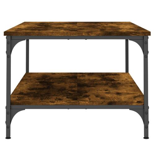 Sofabord 100x55x40 cm konstrueret træ røget egetræsfarve