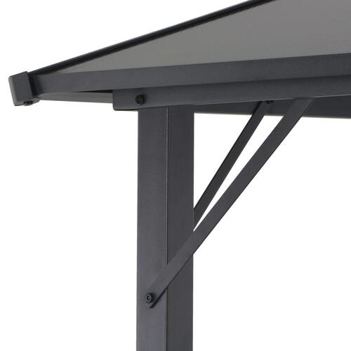 Pavillon med tag aluminium 3 x 3 m sort