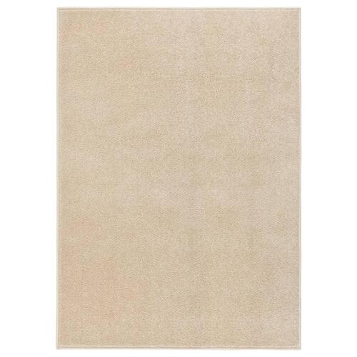 Gulvtæppe 120x170 cm kort luv beige