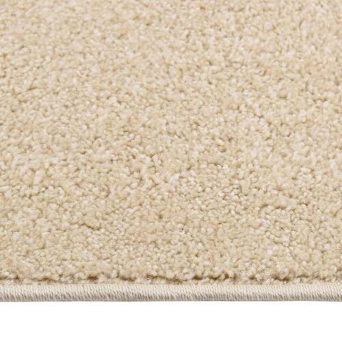 Gulvtæppe 120x170 cm kort luv beige