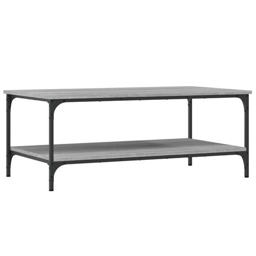 Sofabord 100x55x40 cm konstrueret træ grå sonoma-eg
