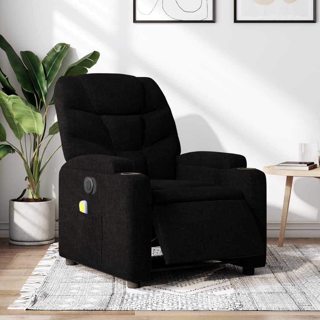 Eldrevet massagestol stof sort