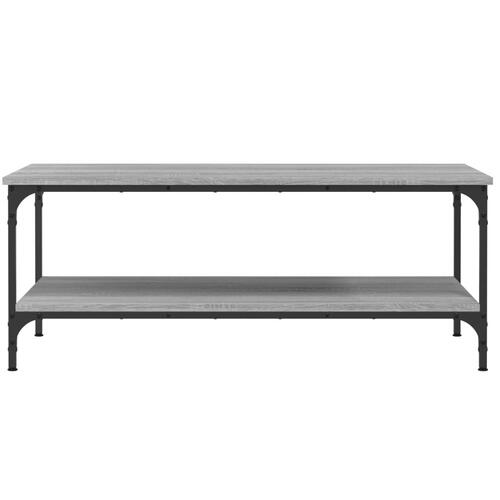 Sofabord 100x55x40 cm konstrueret træ grå sonoma-eg