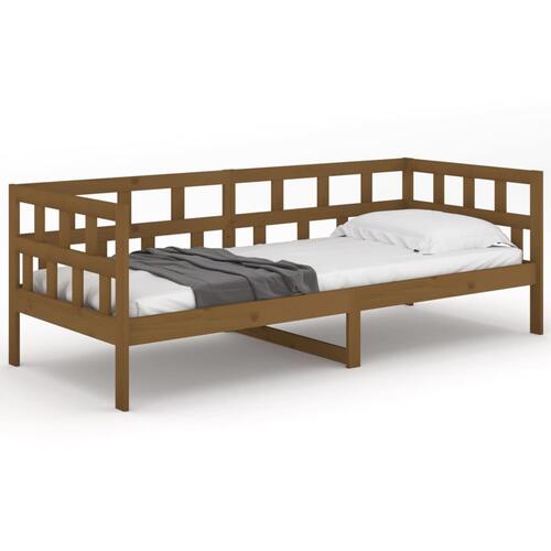 Daybed 90x200 cm massivt fyrretræ gyldenbrun