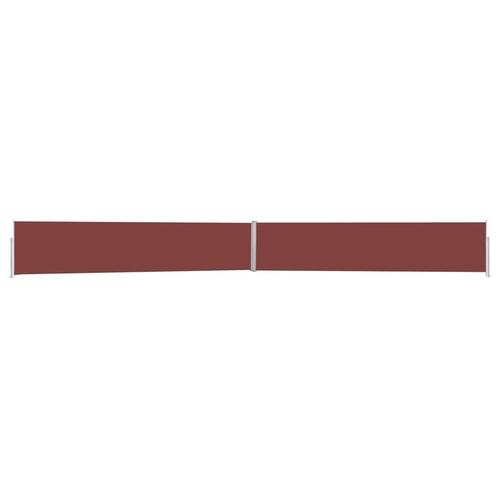 Sammenrullelig sidemarkise til terrassen 170x1200 cm brun