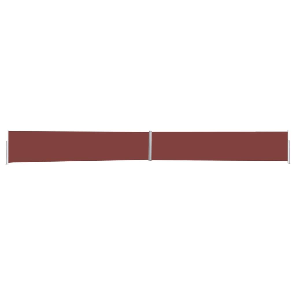 Sammenrullelig sidemarkise til terrassen 170x1200 cm brun
