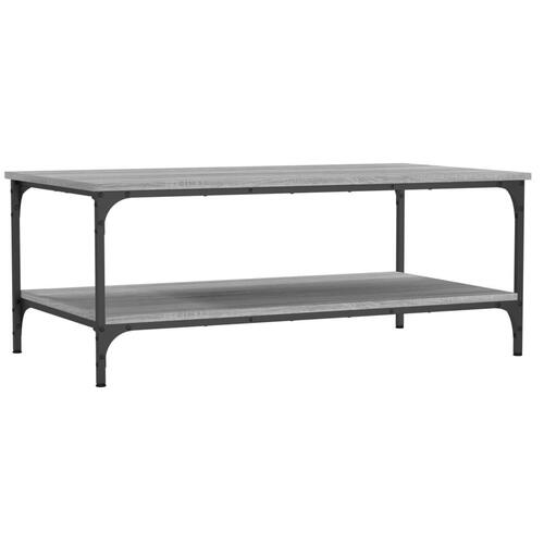 Sofabord 100x55x40 cm konstrueret træ grå sonoma-eg