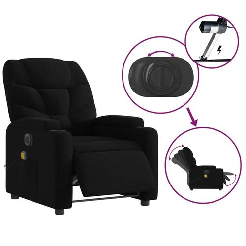 Eldrevet massagestol stof sort