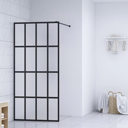 Bruseafskærmning 80x195 cm hærdet glas matteret