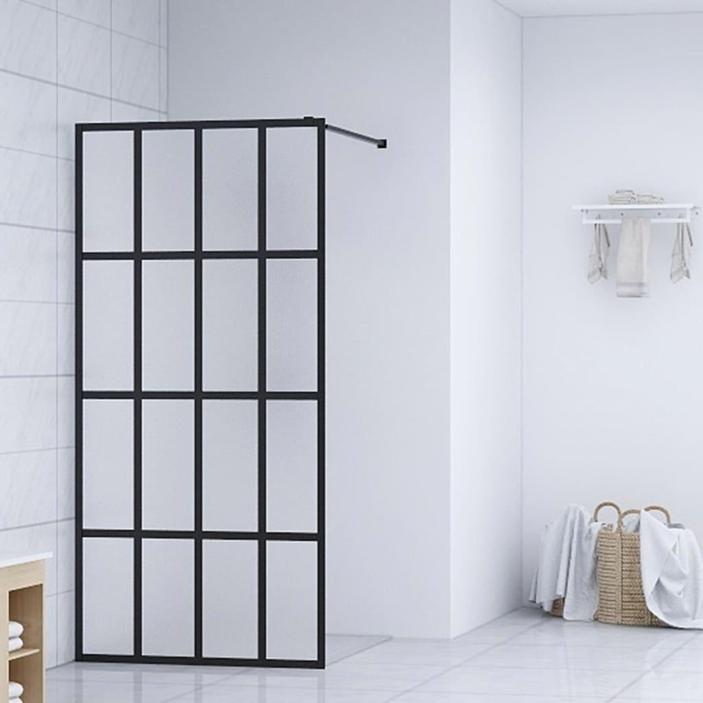 Bruseafskærmning 80x195 cm hærdet glas matteret