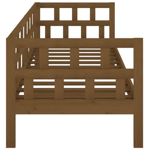 Daybed 90x200 cm massivt fyrretræ gyldenbrun