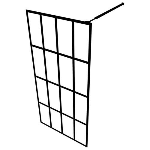 Bruseafskærmning 80x195 cm hærdet glas matteret