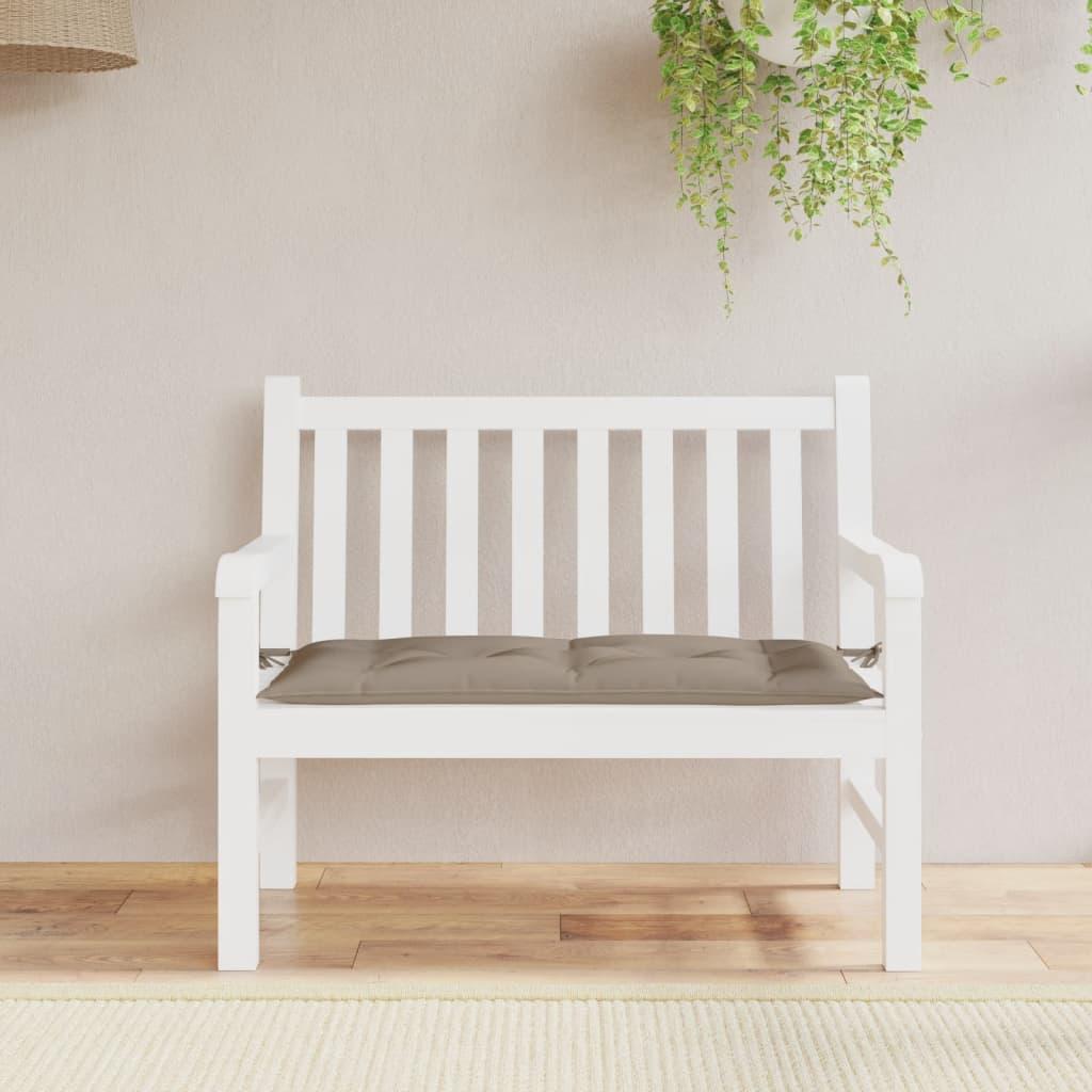 Hynde til havebænk 110x50x7 cm oxfordstof gråbrun