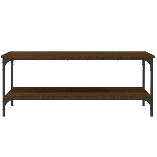 Sofabord 100x55x40 cm konstrueret træ brun egetræsfarve