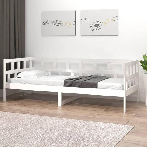Daybed 80x200 cm massivt fyrretræ hvid