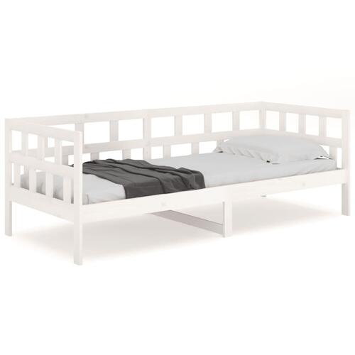 Daybed 80x200 cm massivt fyrretræ hvid