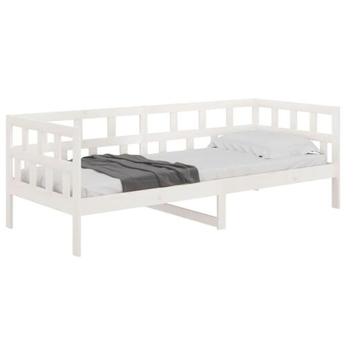Daybed 80x200 cm massivt fyrretræ hvid