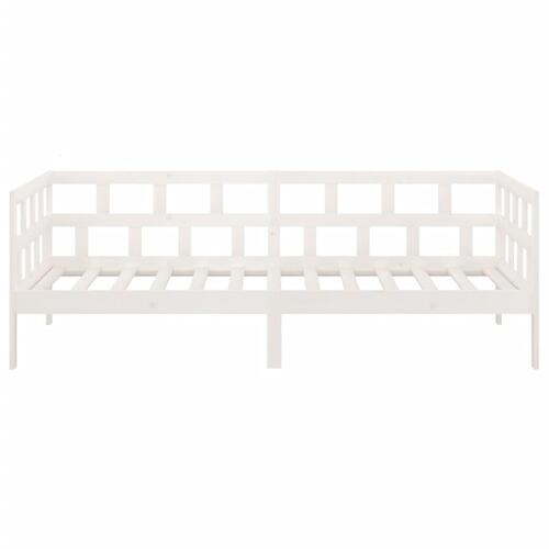 Daybed 80x200 cm massivt fyrretræ hvid