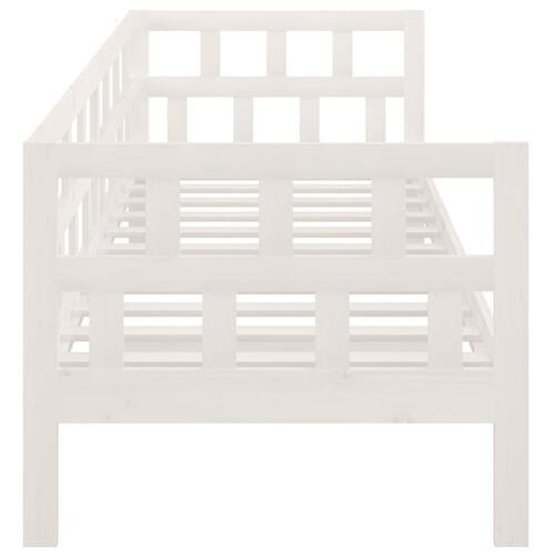 Daybed 80x200 cm massivt fyrretræ hvid