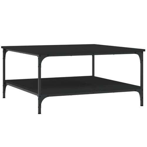 Sofabord 80x80x40 cm konstrueret træ sort