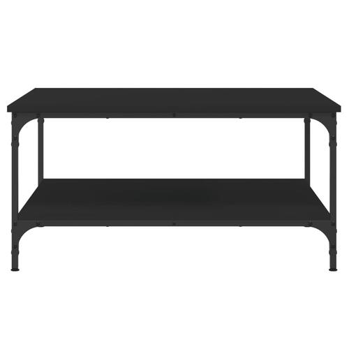 Sofabord 80x80x40 cm konstrueret træ sort