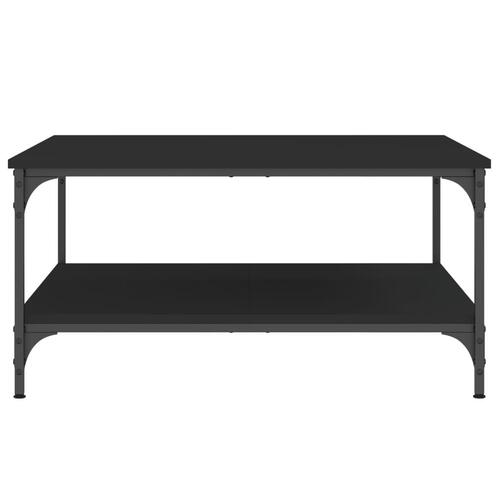 Sofabord 80x80x40 cm konstrueret træ sort