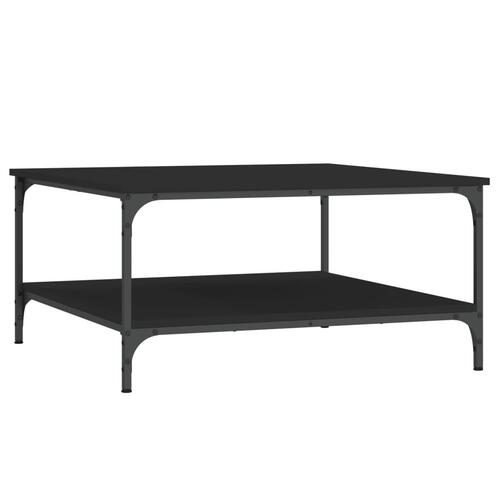 Sofabord 80x80x40 cm konstrueret træ sort
