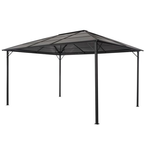 Pavillon med tag aluminium 4 x 3 x 2,6 m sort