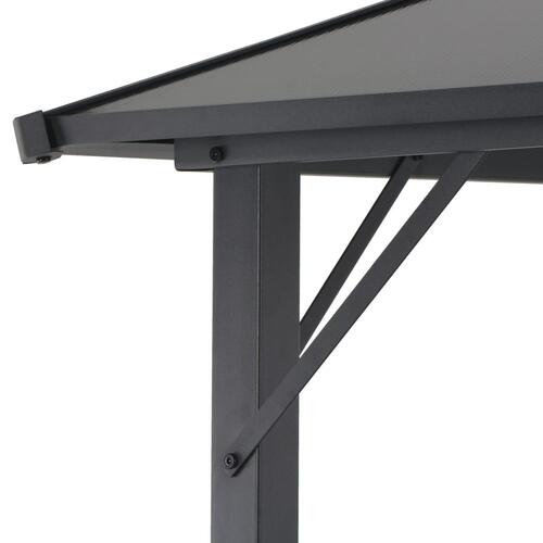 Pavillon med tag aluminium 4 x 3 x 2,6 m sort
