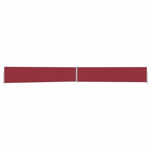 Sammenrullelig sidemarkise til terrassen 170x1200 cm rød